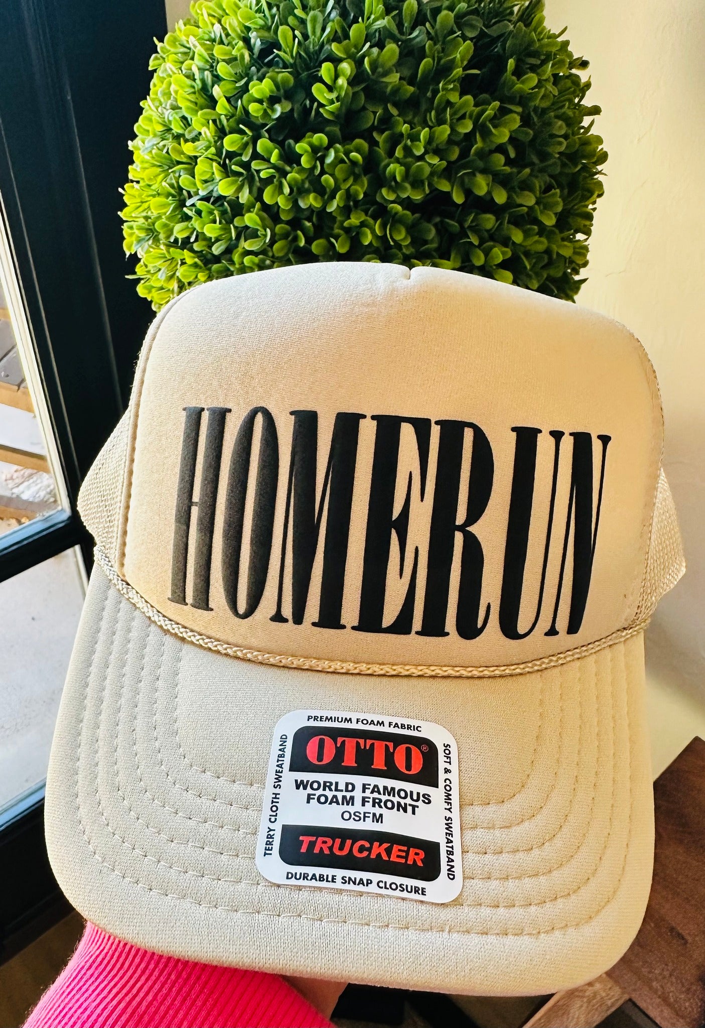 Homerun Black Puff Trucker Hat