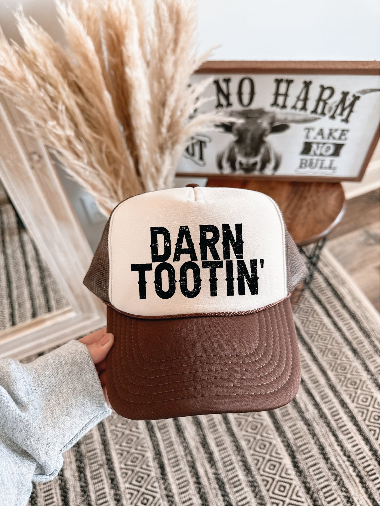 Darn Tootin Unisex Brown & Tan Unisex Foam Trucker Hat