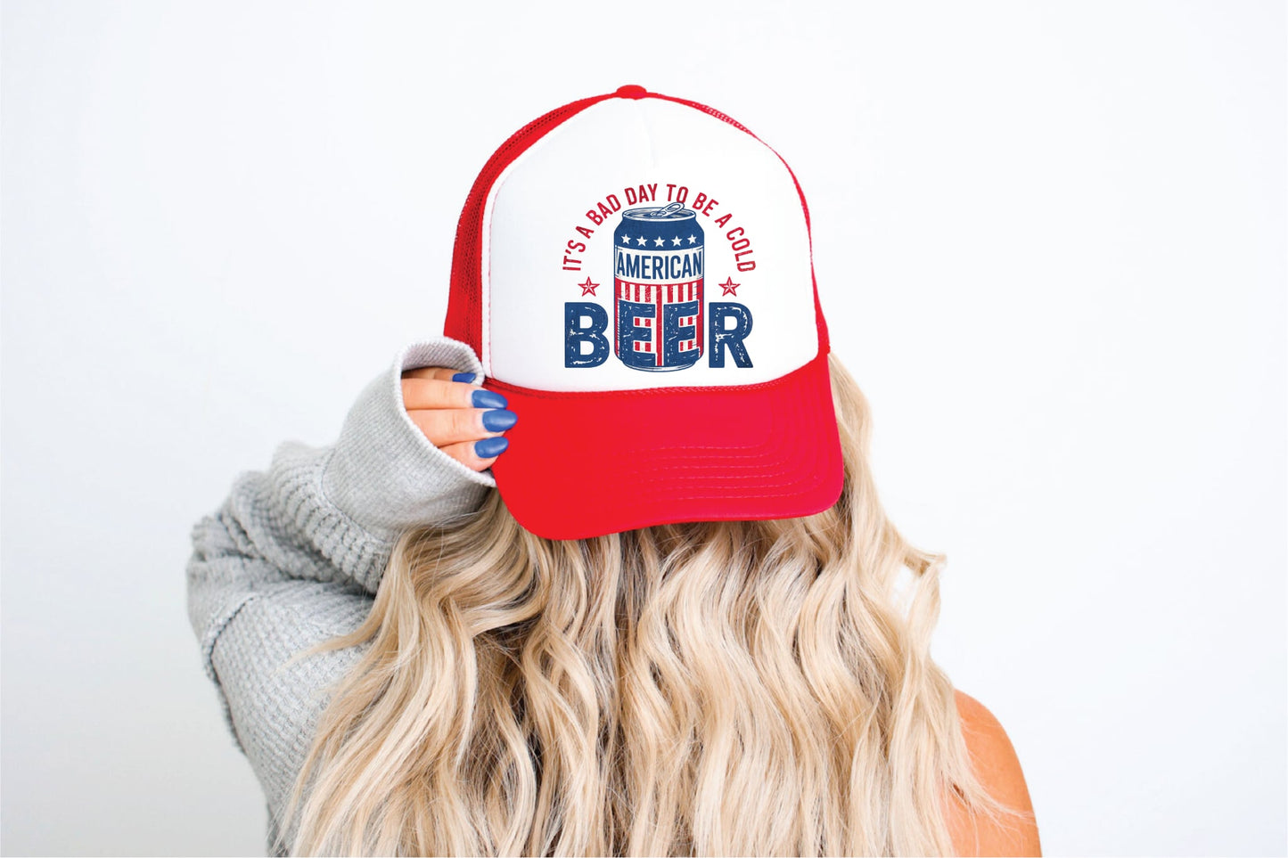 Bad Day To Be Beer Red & White Unisex Foam Trucker Hat