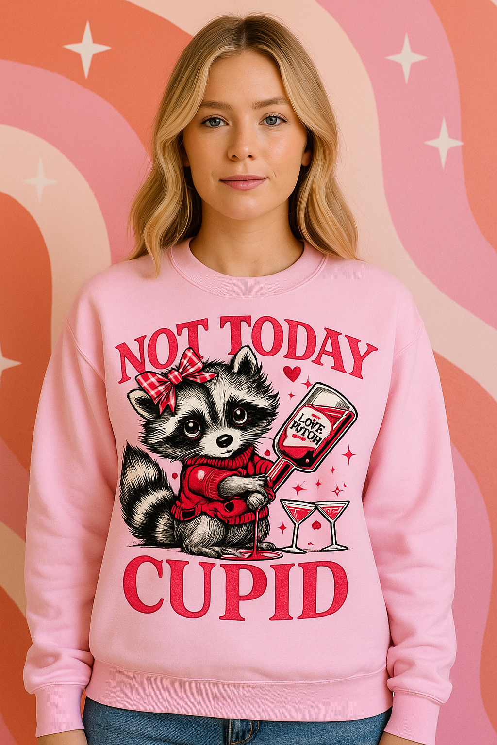 NOT TODAY CUPID - Unisex Graphic Sweater