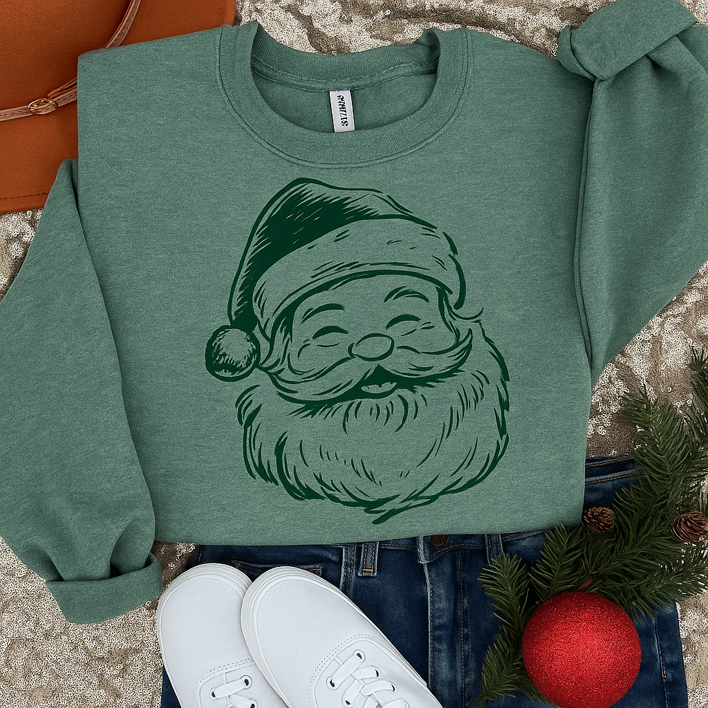 HAND DRAWN SANTA - Unisex Graphic Sweatshirt