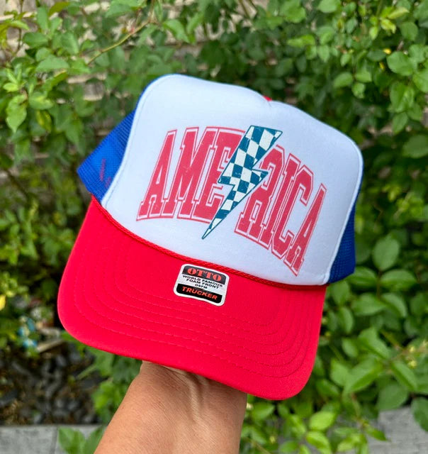 America Bolt Red, White, and Blue Trucker Hat