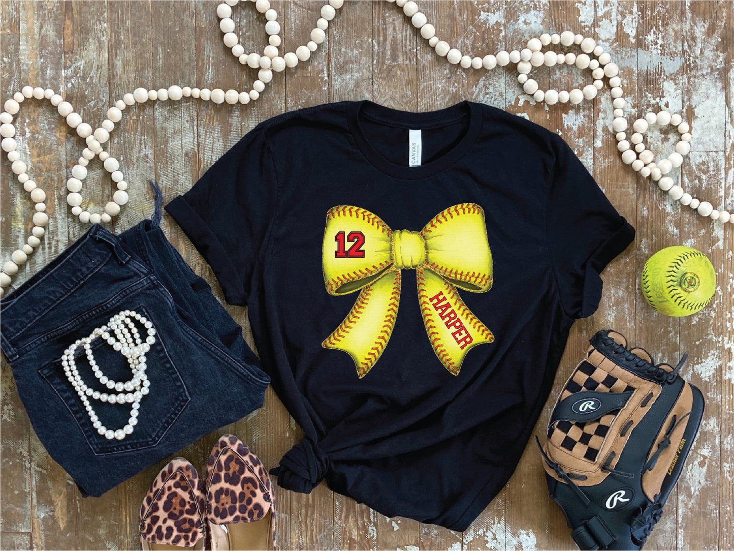 Customizable Softball Bow