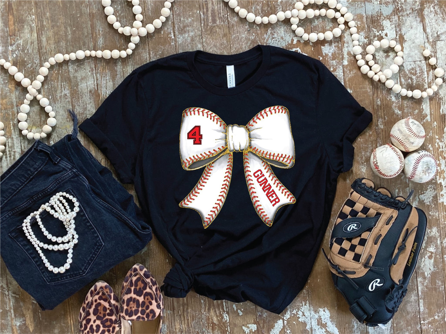 Customizable Baseball Bow