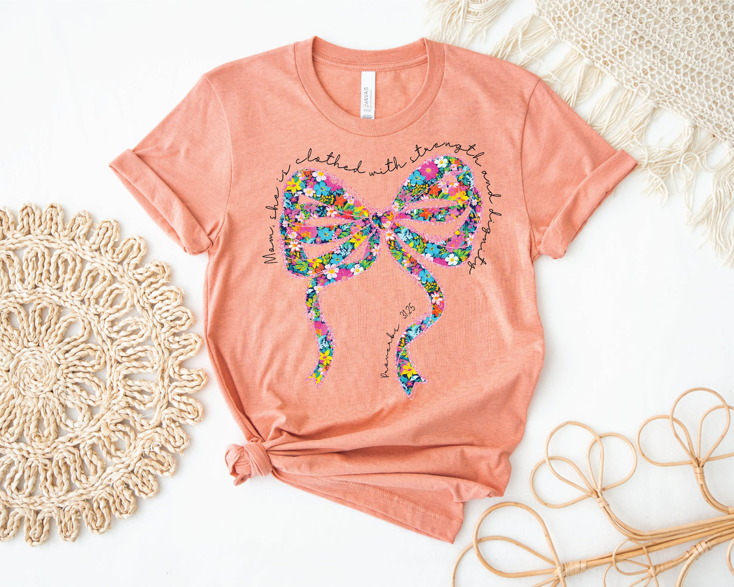 Mom Floral Bow