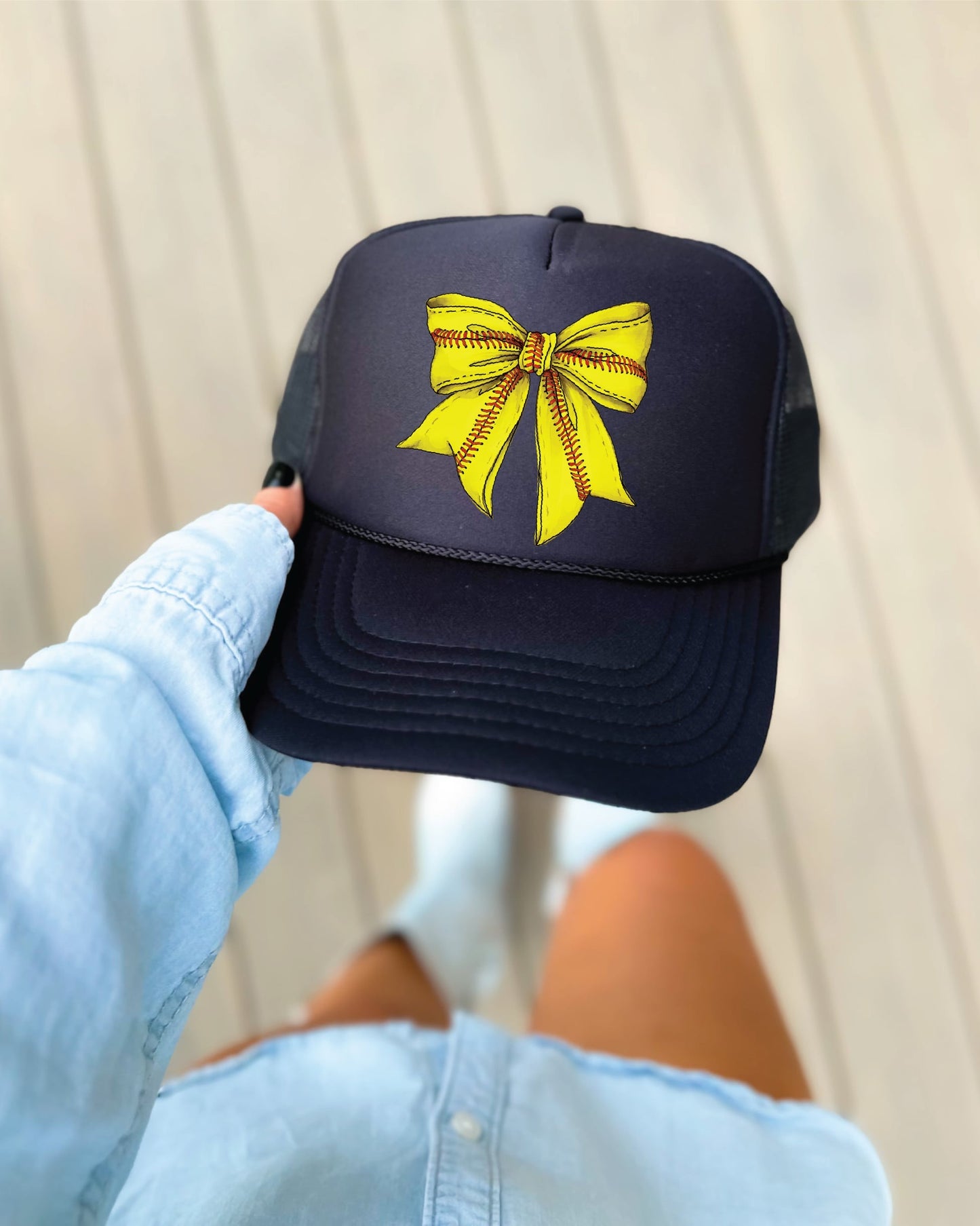Softball Bow Trucker Hat