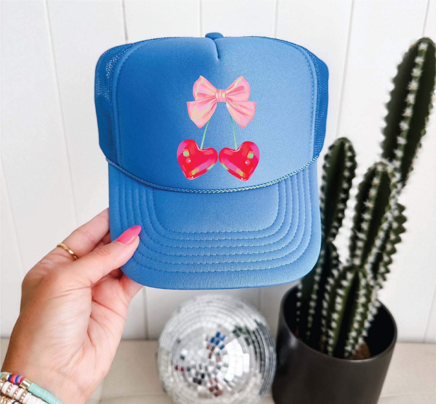Cherry Hearts Trucker Hat