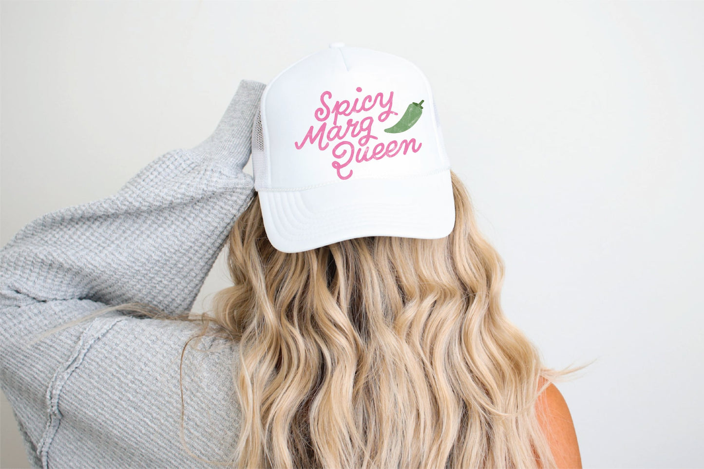 Spicy Marg Queen-White Trucker Hat