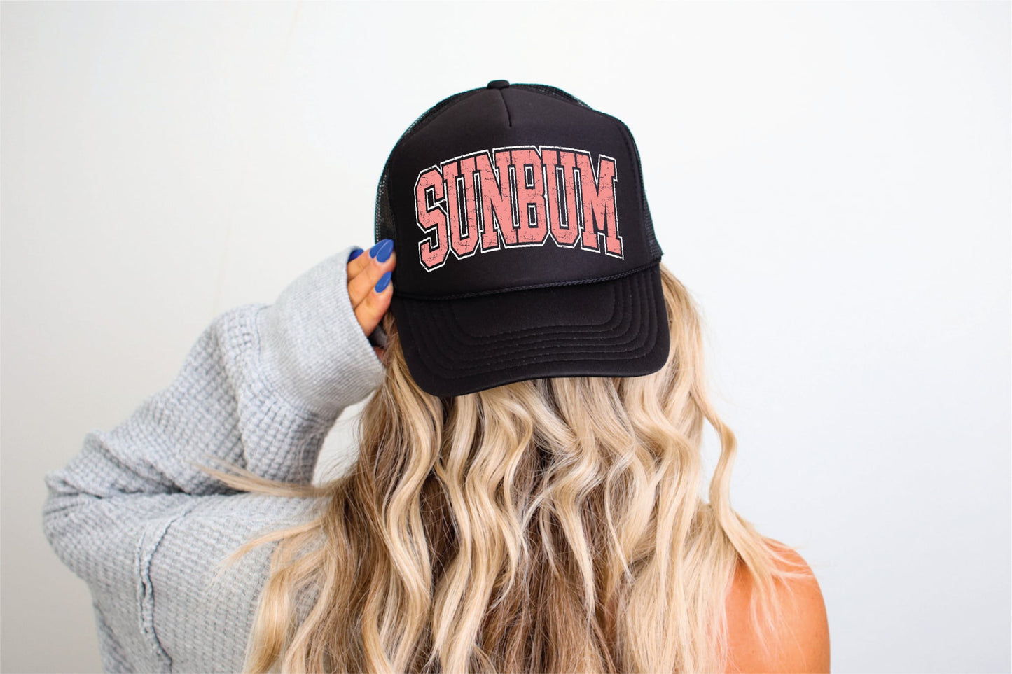 Sunbum- Black Unisex Foam Trucker Hat