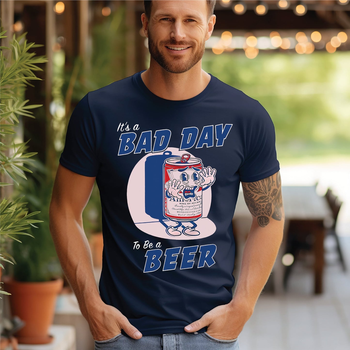 It’s A Bad Day To Be A Beer Navy Unisex Graphic Tee