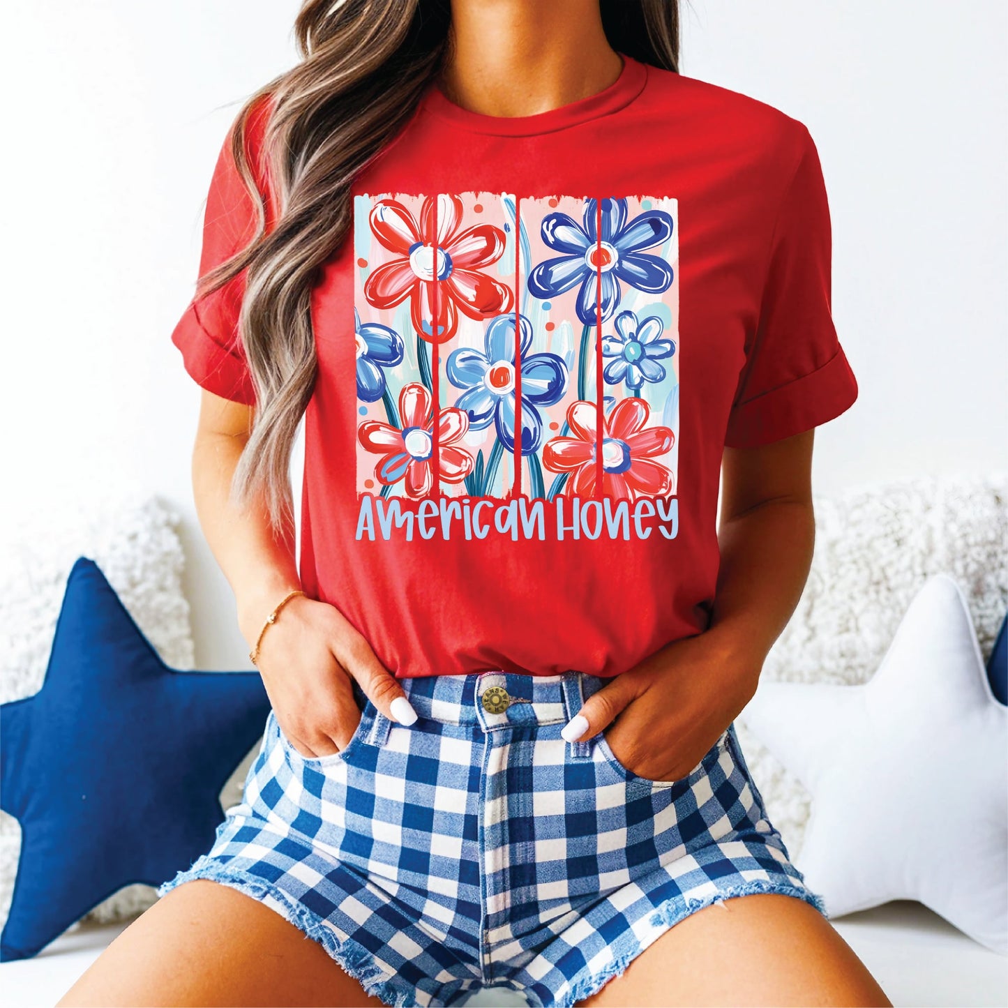 American Honey Red Unisex Bella Canvas Graphic T-Shirt