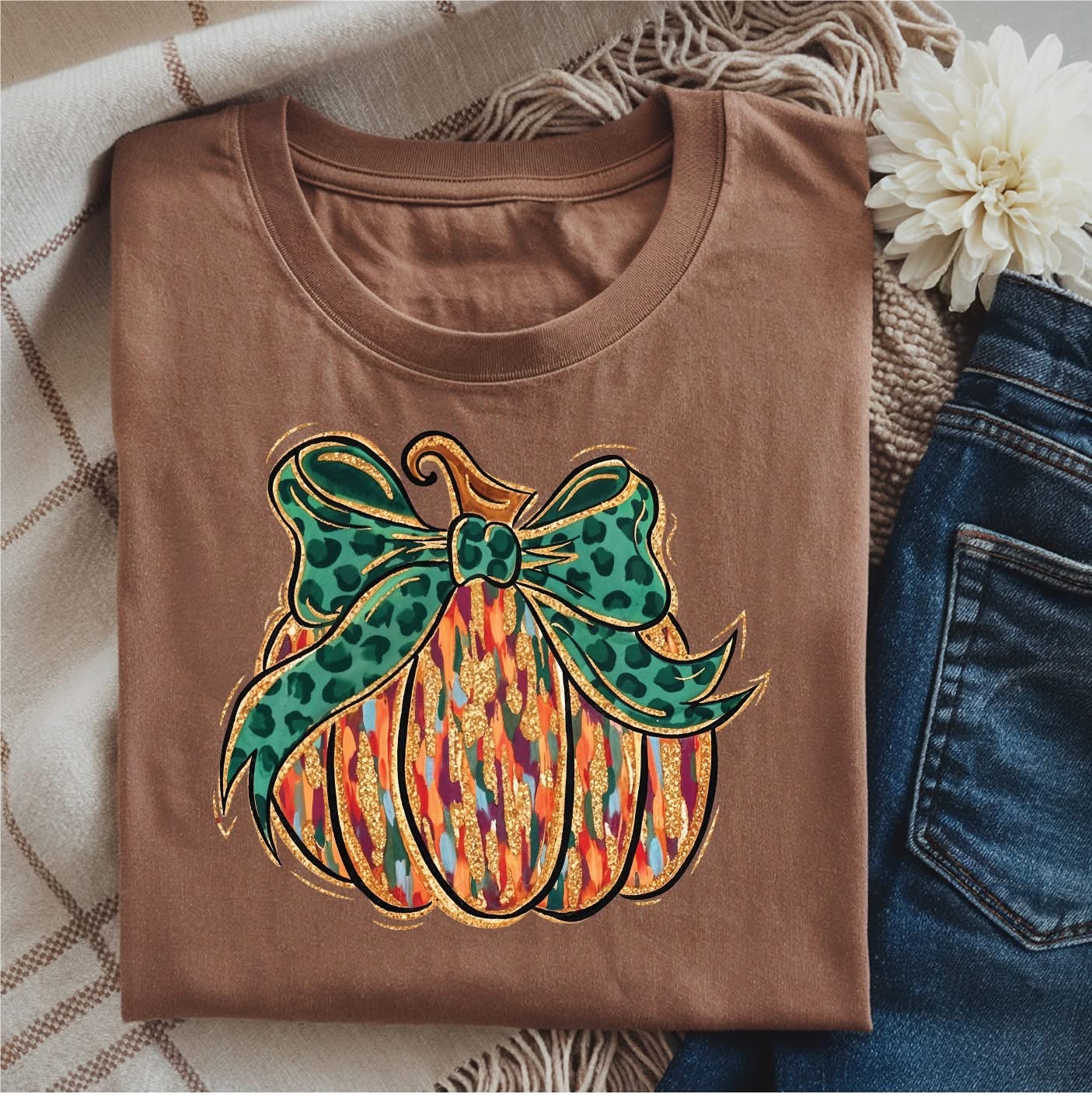 Painted Pumpkin - Espresso Comfort Color Unisex Graphic Tee