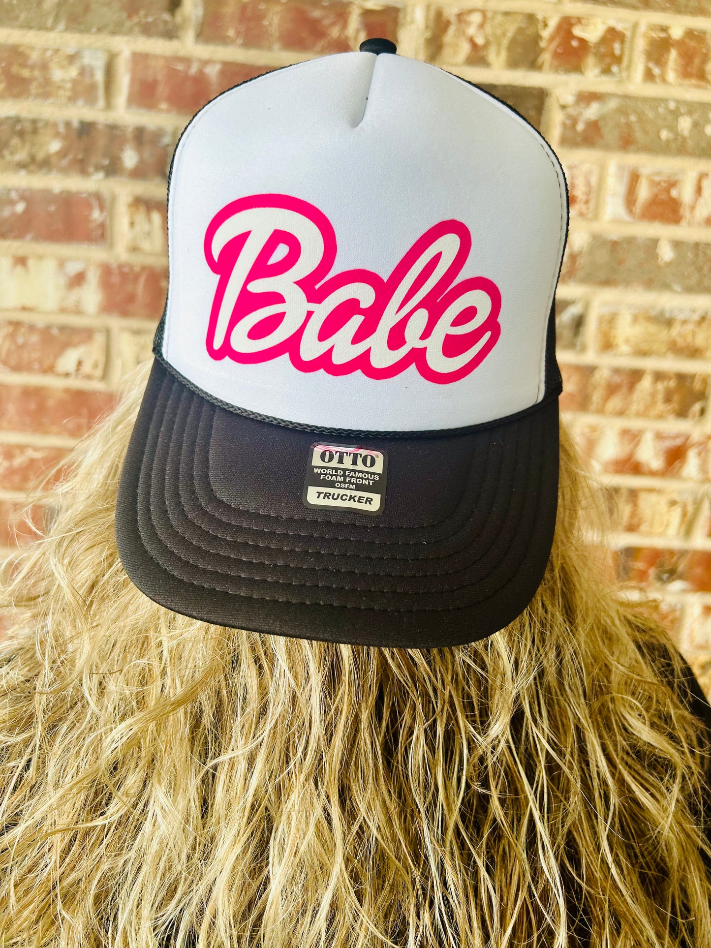 Babe Black & White Trucker Hat