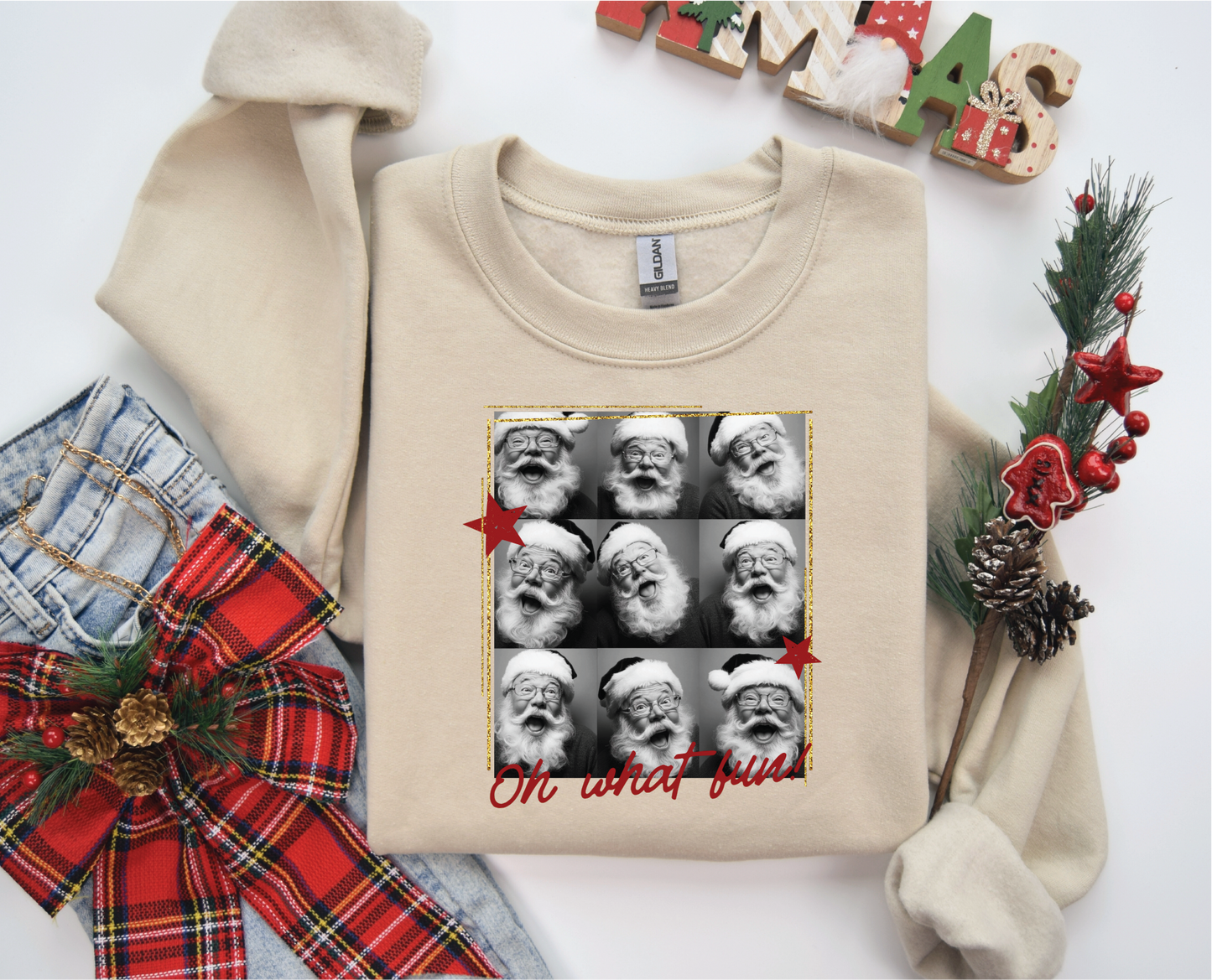 Oh What Fun Santa - UNISEX GRAPHIC SWEATSHIRT
