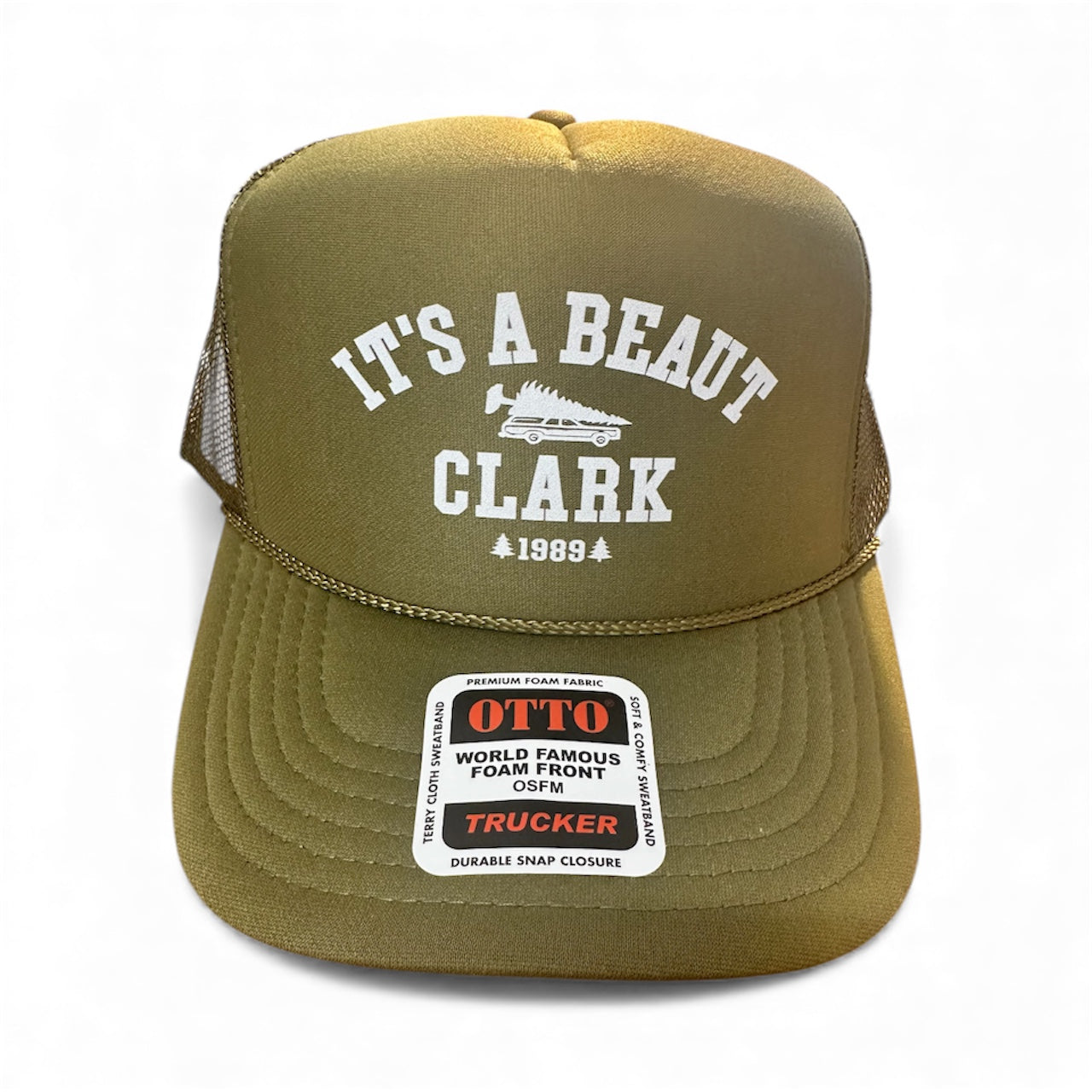 It's A Beaut Clark- Olive Unisex Foam Trucker Hat