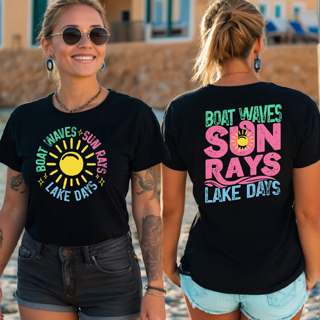 Boat Waves, Sun Rays, Lake Days