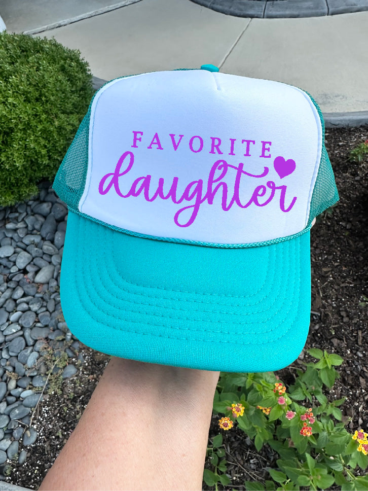 Favorite Daughter Jade & White Trucker Hat