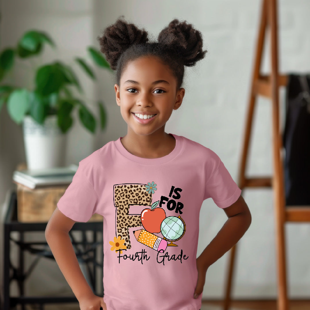 F is for Fourth Grade (Leopard)