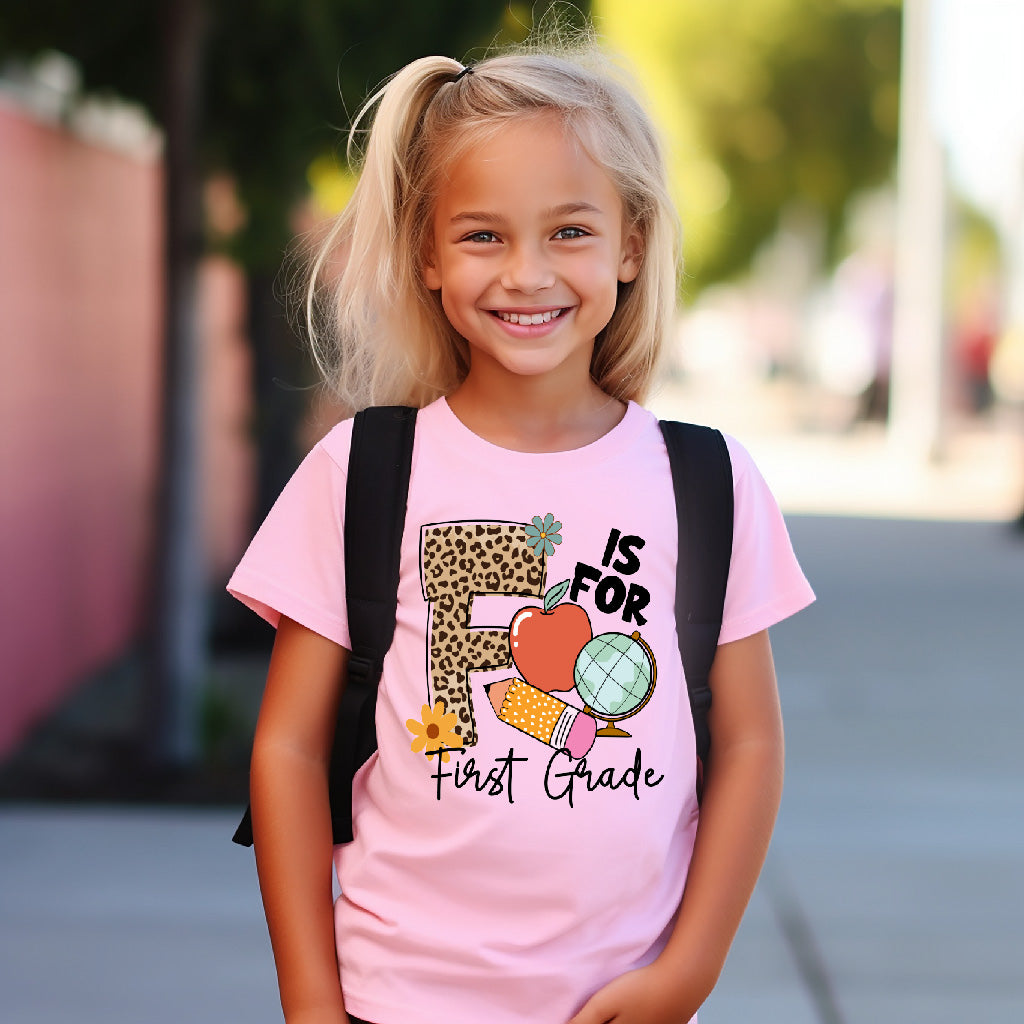 F is for First Grade (Leopard)