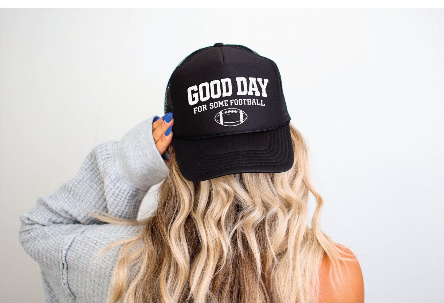 Good Day For Some Football - Black Unisex Foam Trucker Hat