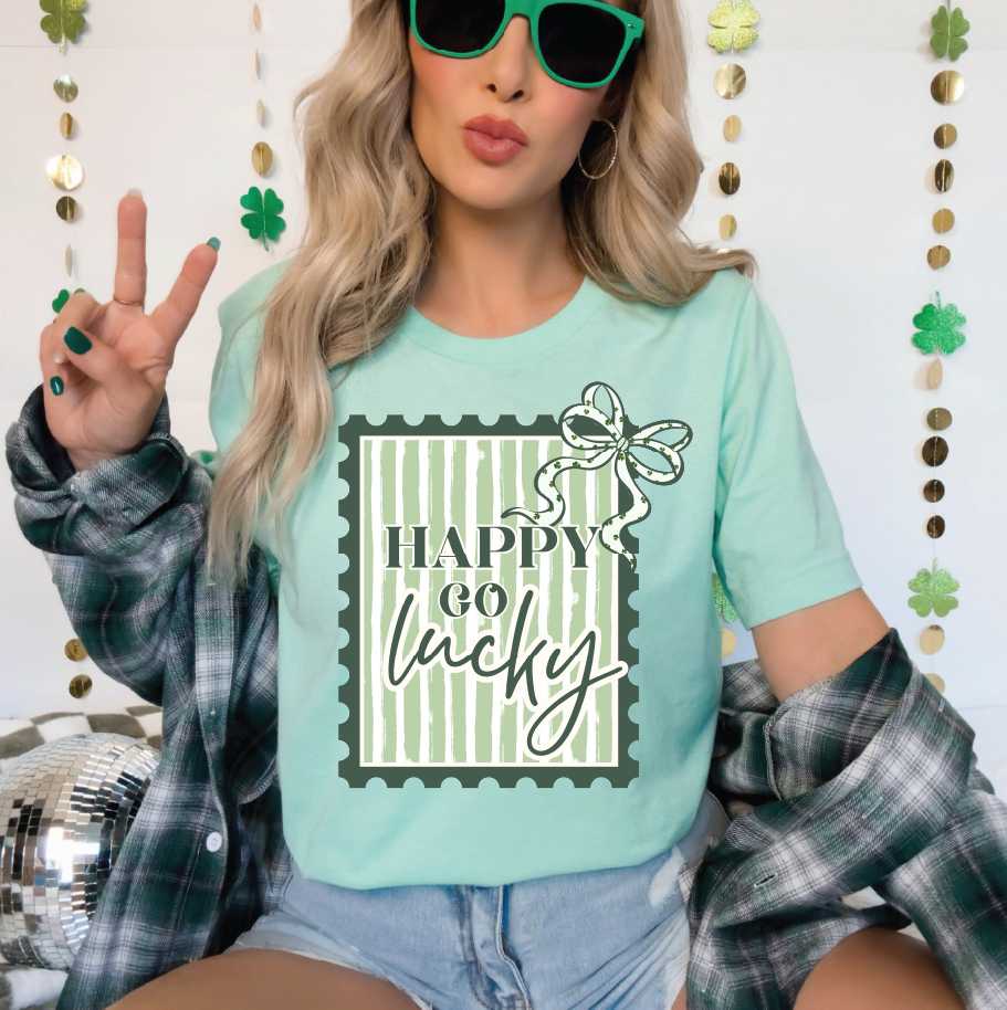 Happy Go Lucky- Unisex Island Reef Comfort Color Tee