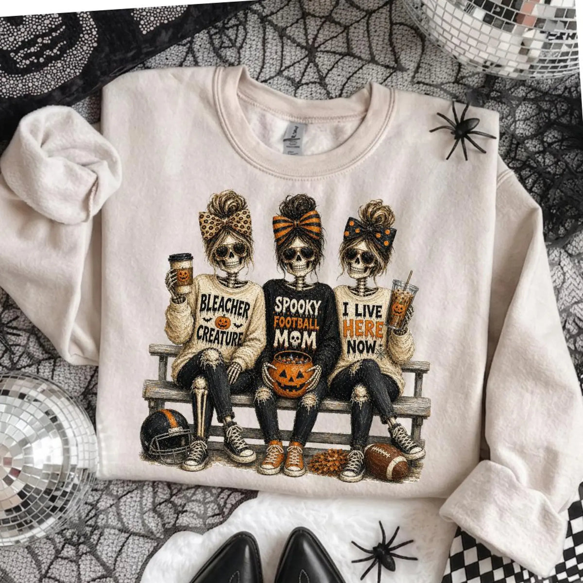 SPOOKY FOOTBALL MOM- Unisex Graphic Sweater
