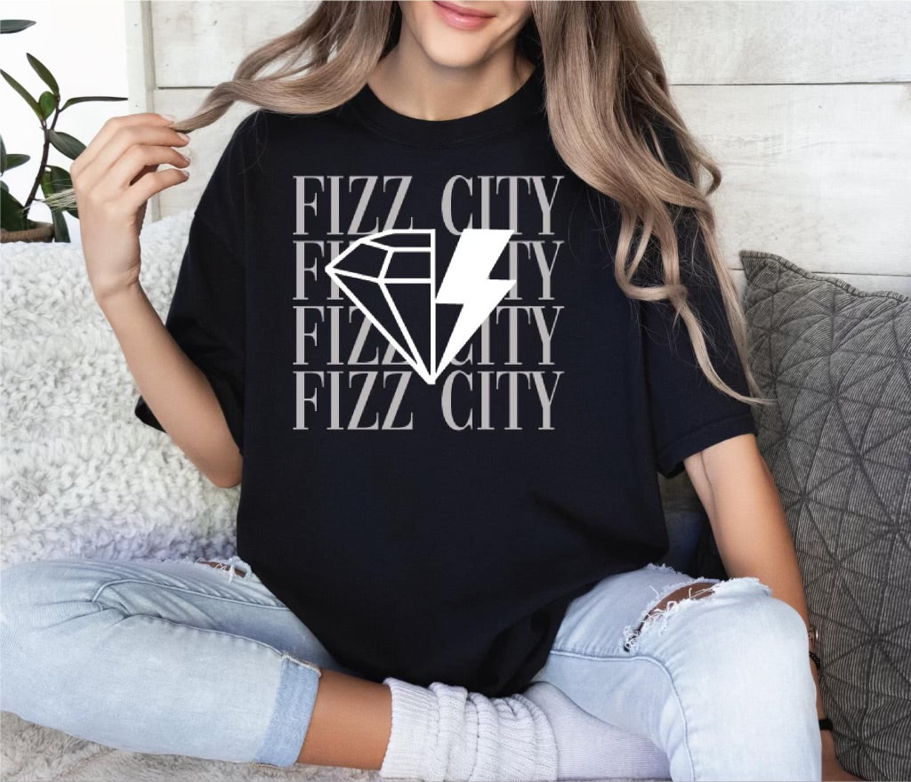 FIZZ CITY Black with Silver writing