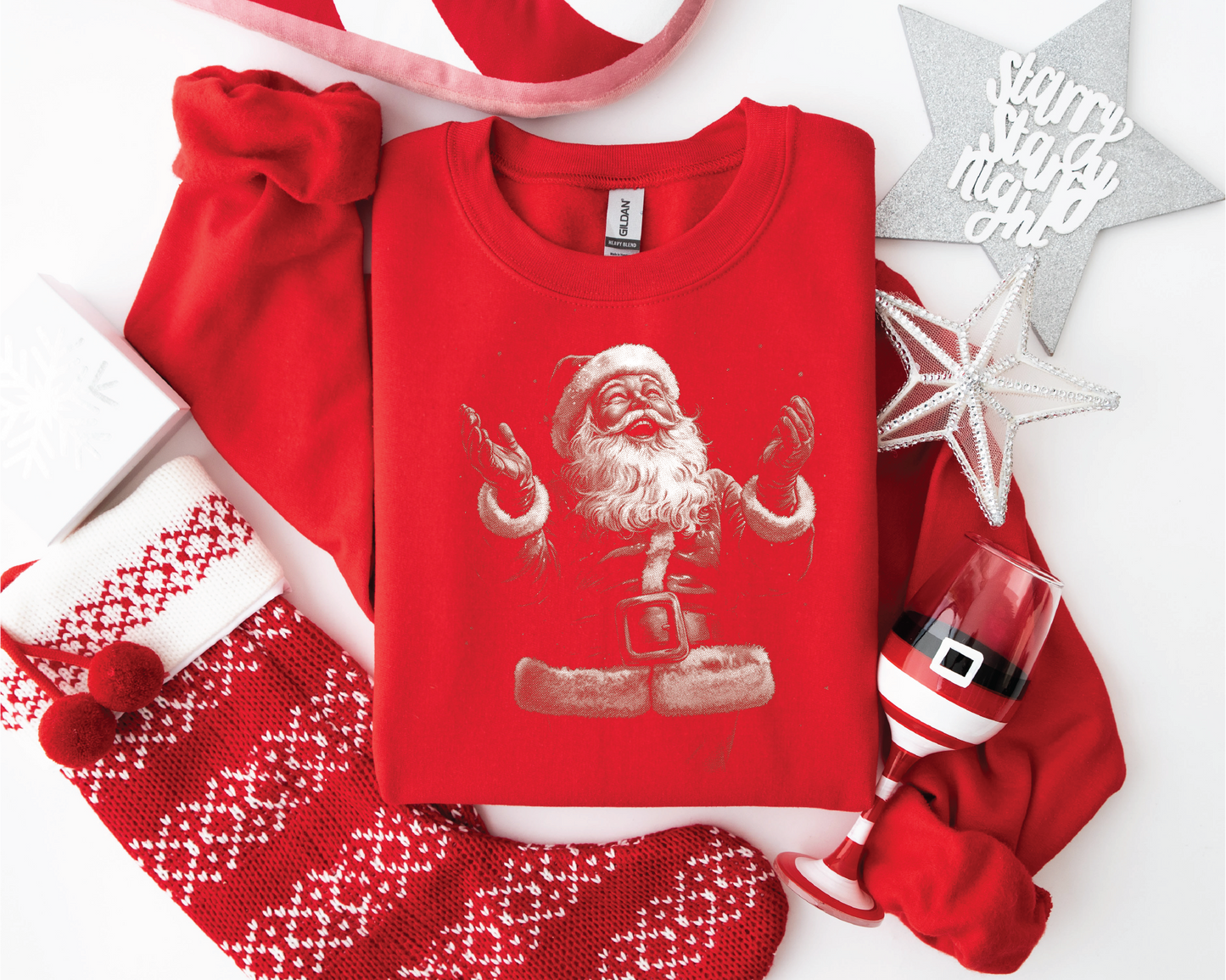 Joyful Santa - UNISEX GRAPHIC SWEATSHIRT