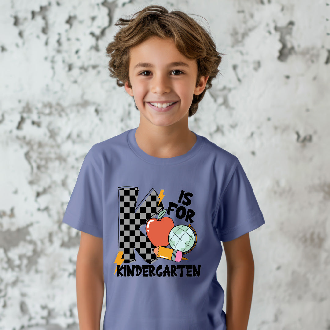 K is for Kindergarten (Checkered)