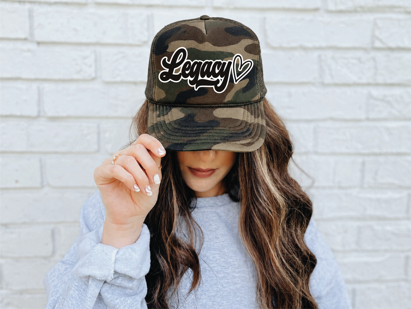 Legacy Heart- Camo Unisex Foam Trucker Hat