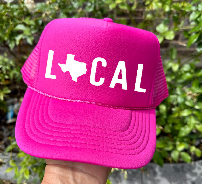 Texas Local Hot Pink Trucker Hat