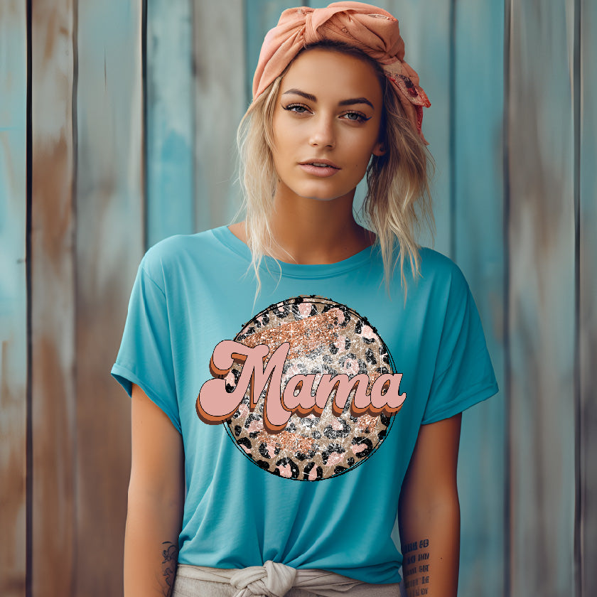 Mama Distressed Leopard