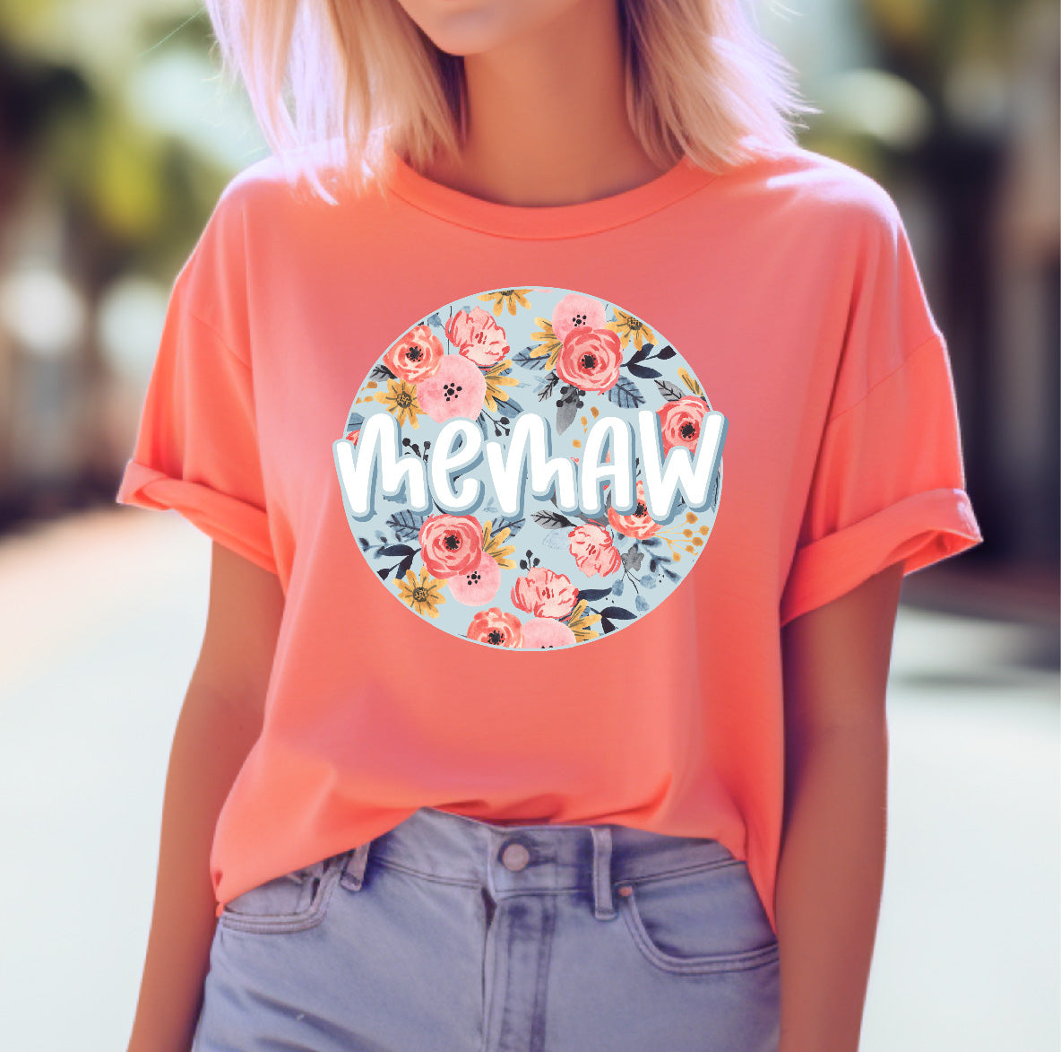 Memaw Floral Circle