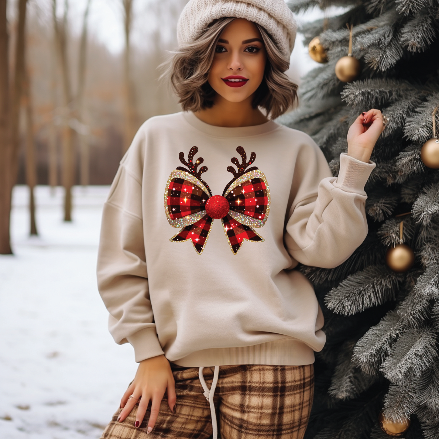 Rudolph Christmas Bow