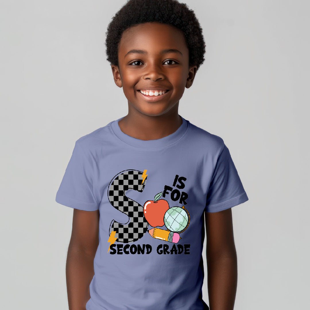 S is for Second Grade (Checkered)