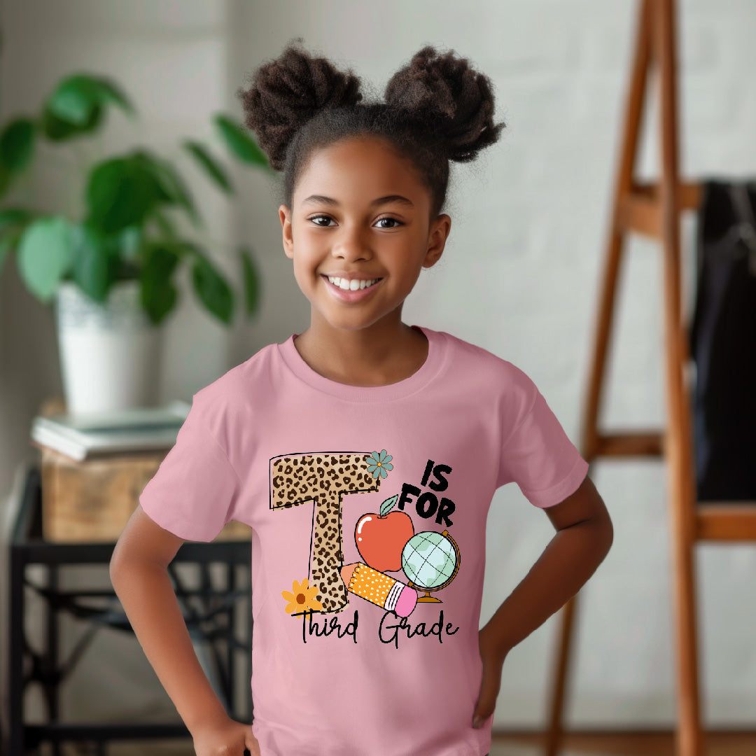 T is for Third Grade (Leopard)