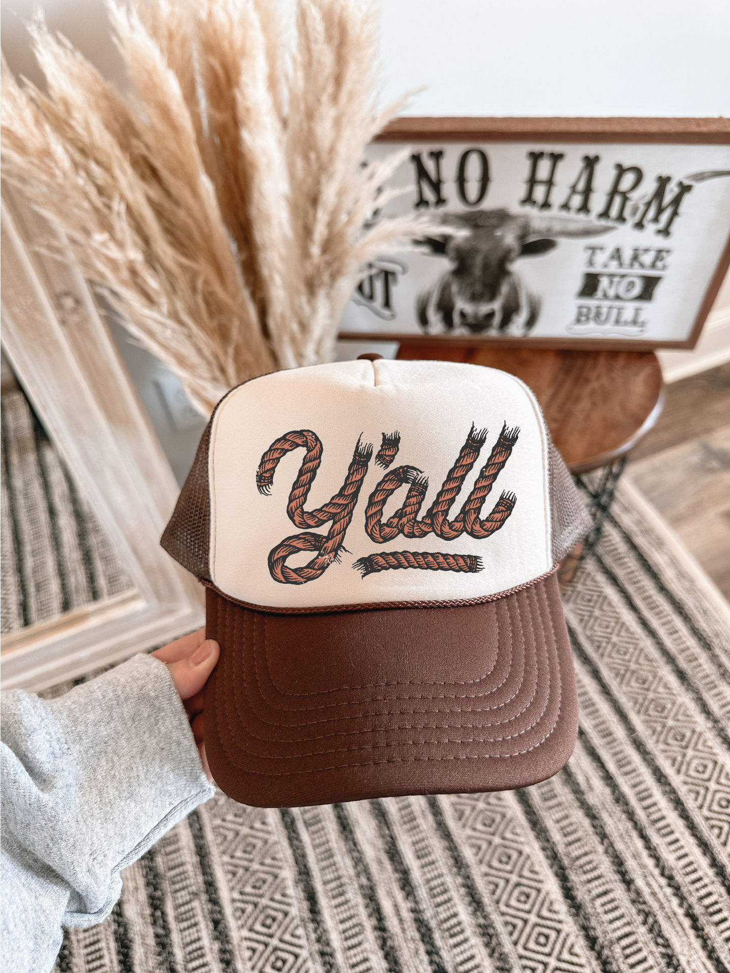 Y'all Brown & Tan Trucker Hat