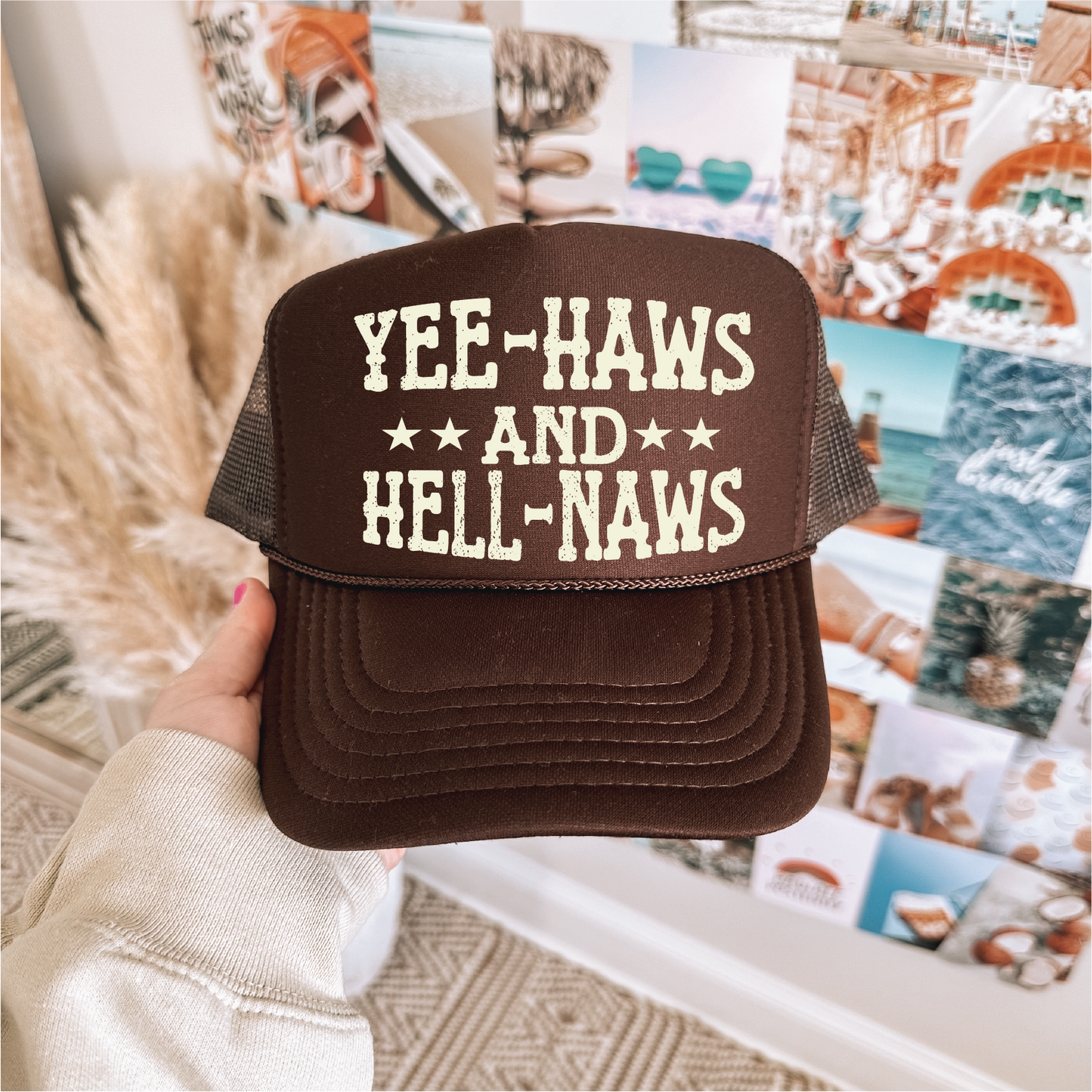 Yee-Haws and Hell-Naws Trucker Hat