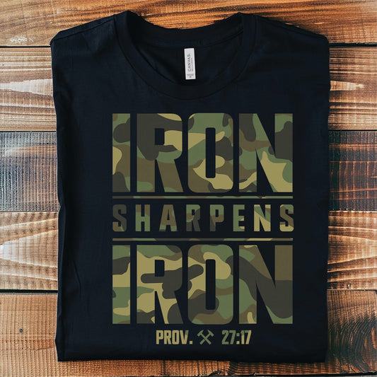 Iron Sharpens Iron- Black Unisex Graphic Tee
