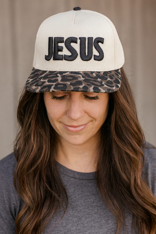 JESUS PUFF EMBROIDERY - UNISEX TRUCKER HAT