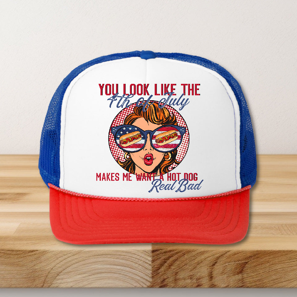 Look Like the 4th of July Red, White, & Blue Trucker Hat