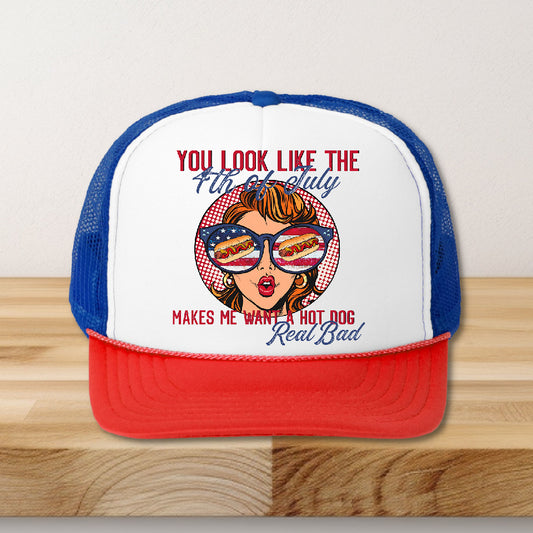 Look Like the 4th of July Red, White, & Blue Trucker Hat