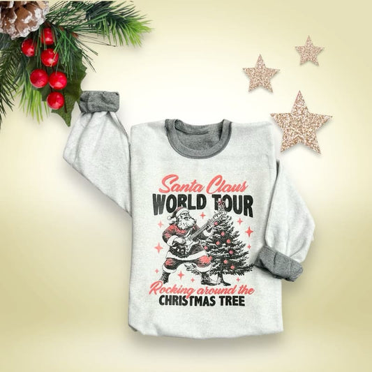 Santa World Tour-Reverse Sweatshirt