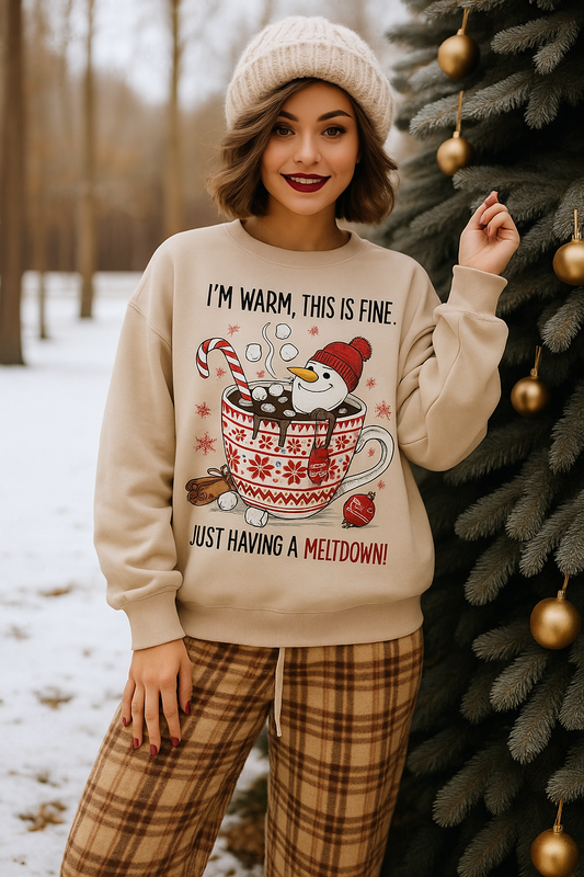 IT'S FINE HAVING A MELTDOWN -  Unisex Graphic Sweatshirt