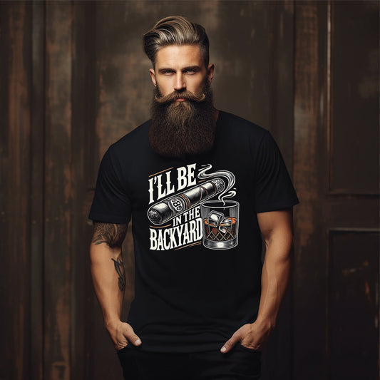 I’ll Be in the Backyard- Black Unisex Graphic Tee