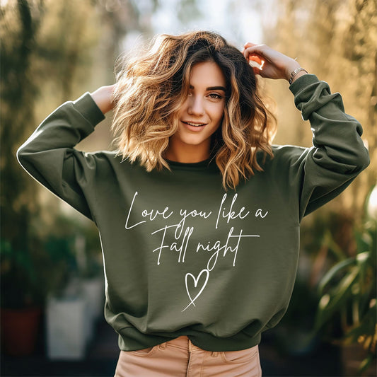 Love You Like A Fall Night- Unisex Graphic Sweater