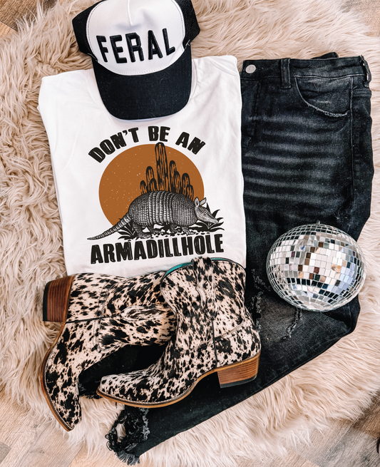 Don't Be An Armadillhole- Unisex Comfort Color Graphic Tee