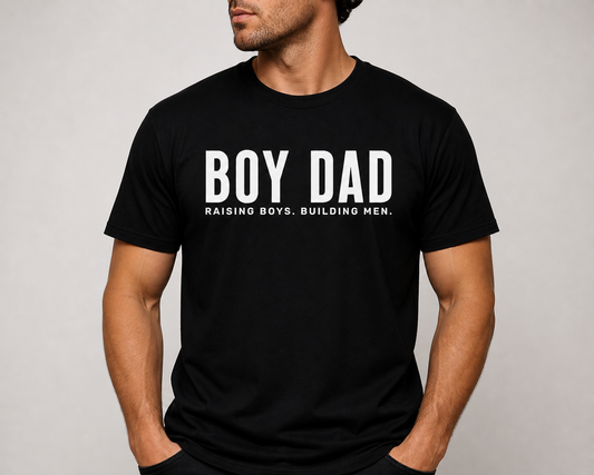 Boy Dad- Black Unisex Graphic Tee