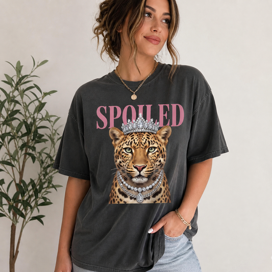 Spoiled - Unisex Pepper Comfort Color Tee
