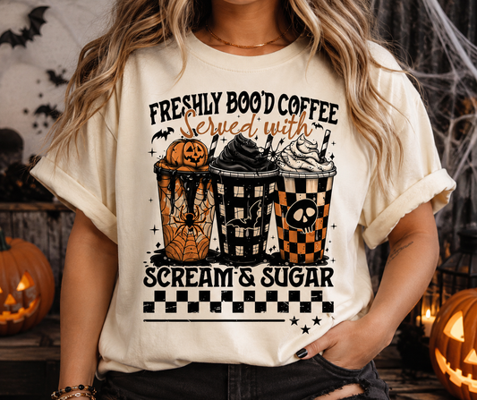HALLOWEEN COFFEE- Ivory Comfort Color Unisex Graphic Tee